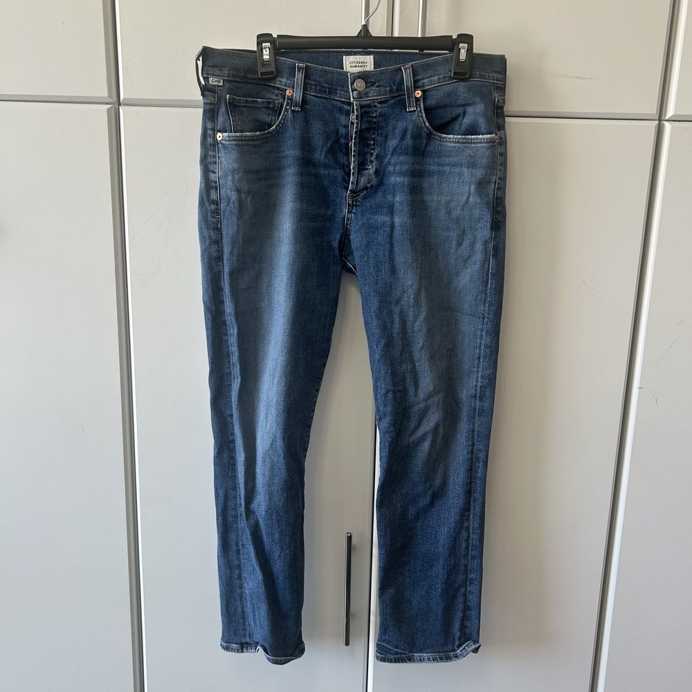 Citizens of Humanity Premium Vintage Slim Straight Jeans Blue Button Fly Size 27